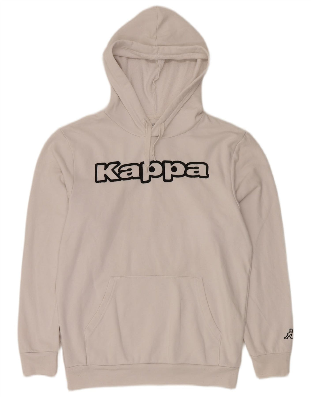 KAPPA Pull à capuche graphique pour homme en coton blanc Taille L