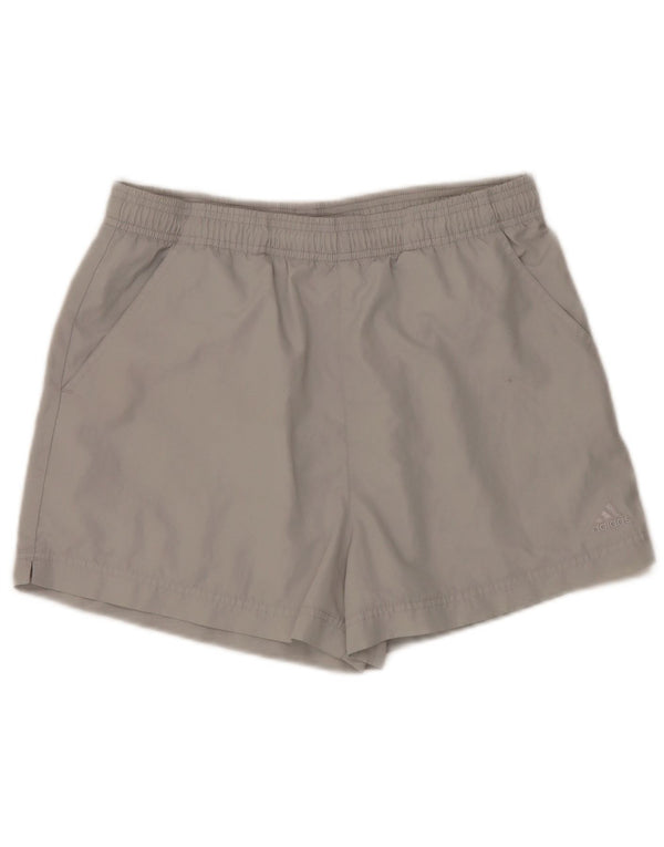 Adidas Short de sport pour femme UK 12 Gris moyen Polyester