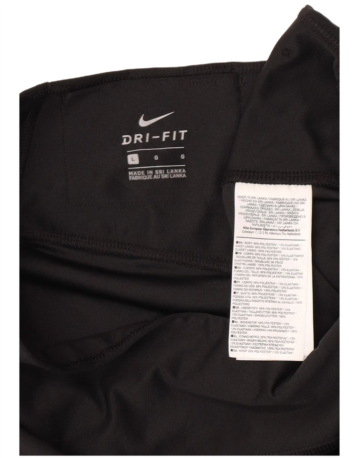 Legging Nike Dri Fit pour femme UK 14 Large Noir Polyester