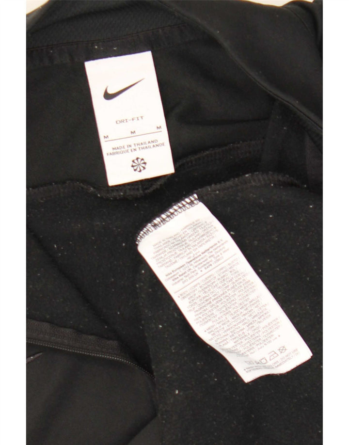 Nike Hommes Dri Fit Zip Neck Pull Survêtement Haut Noir Moyen Polyester