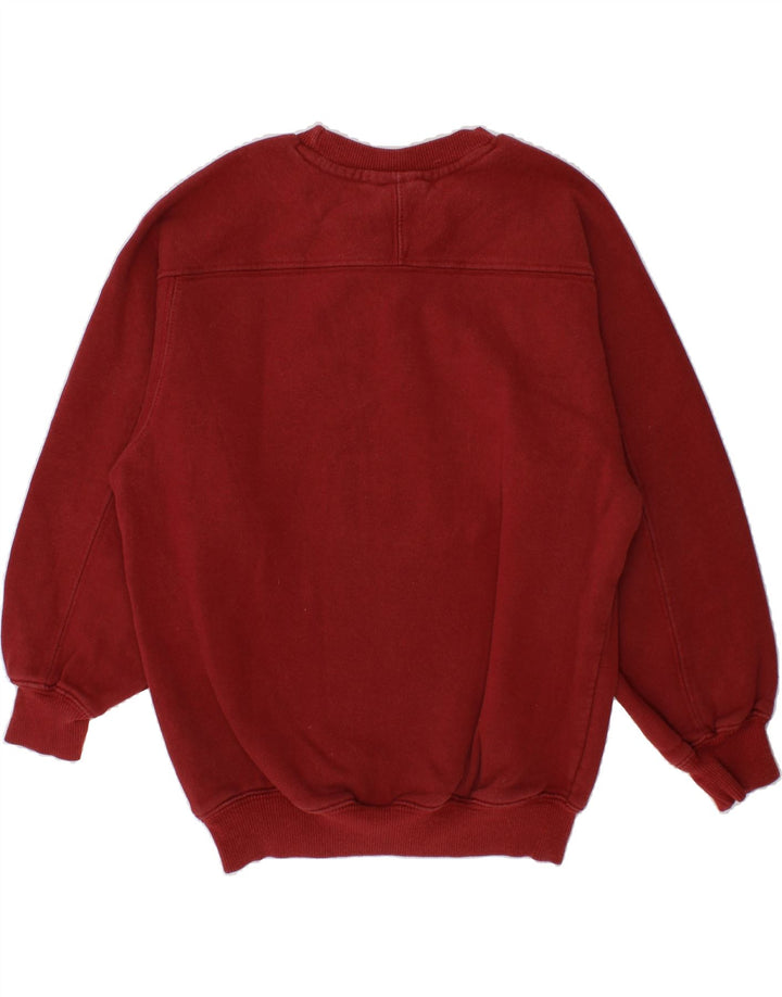 ADIDAS Boys Sweatshirt Jumper 7-8 Years Medium Burgundy Cotton Vintage Adidas and Second-Hand Adidas from Messina Hembry 