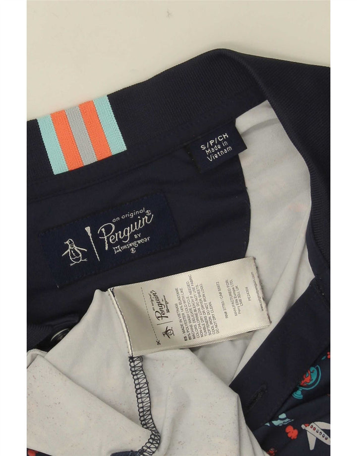Penguin Polo Graphique Homme Petit Bleu Marine Polyester