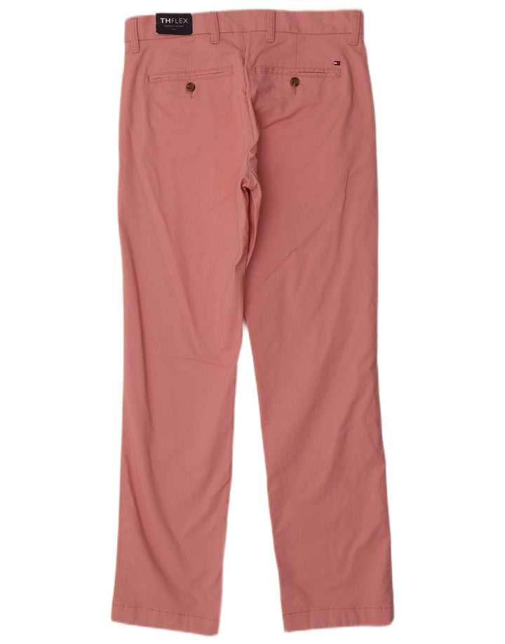 TOMMY HILFIGER Pantalon Chino Droit Homme W28 L30 Rose Coton