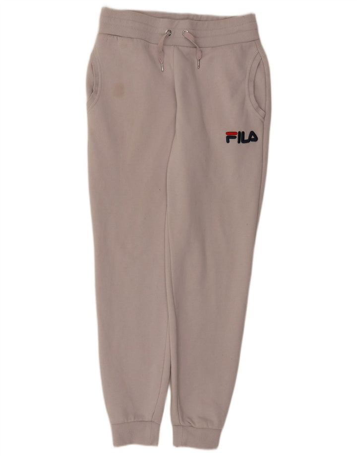 Fila Pantalon de survêtement pour femme Joggers UK 10 Small Blanc Polyester