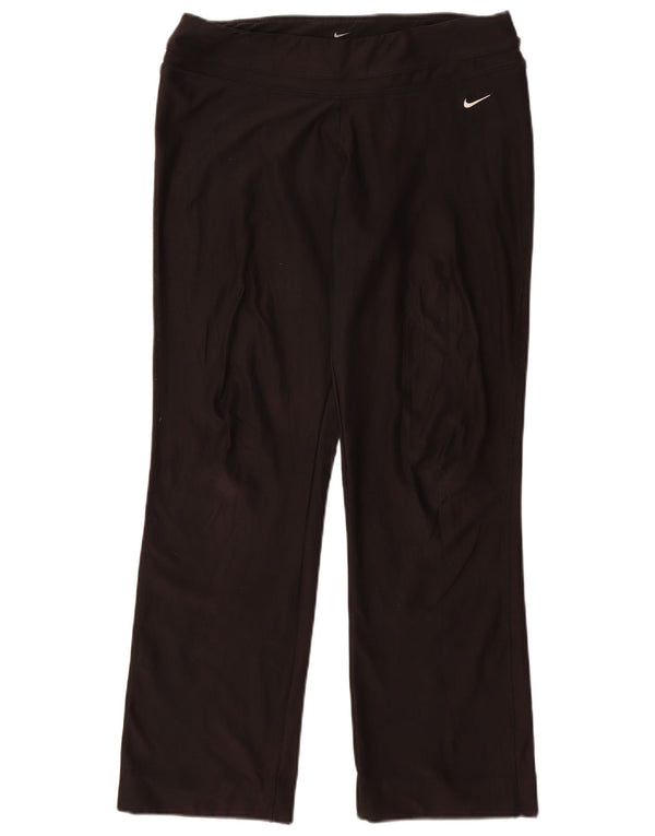 NIKE Pantalon de survêtement Dri Fit pour femme UK 16 Large Noir