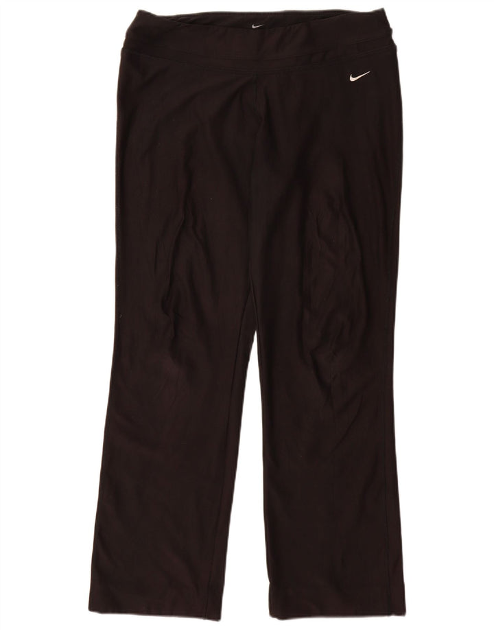 NIKE Pantalon de survêtement Dri Fit pour femme UK 16 Large Noir