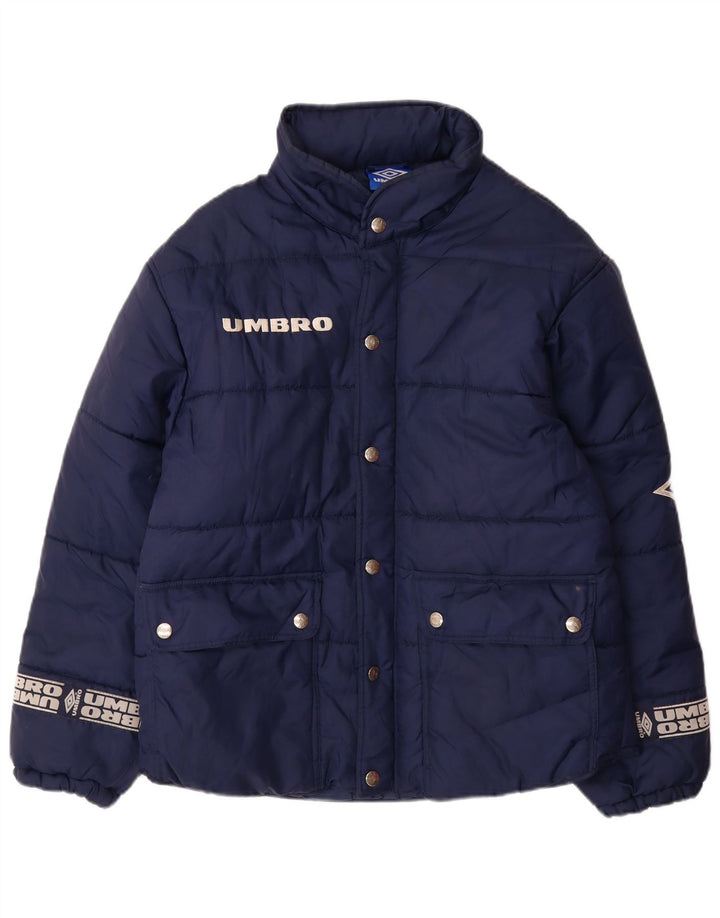 UMBRO Veste matelassée graphique pour hommes UK 38 Nylon bleu marine moyen