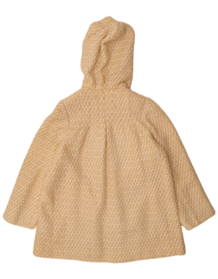 pardessus à capuche femme vintage UK 12 Rayé jaune moyen