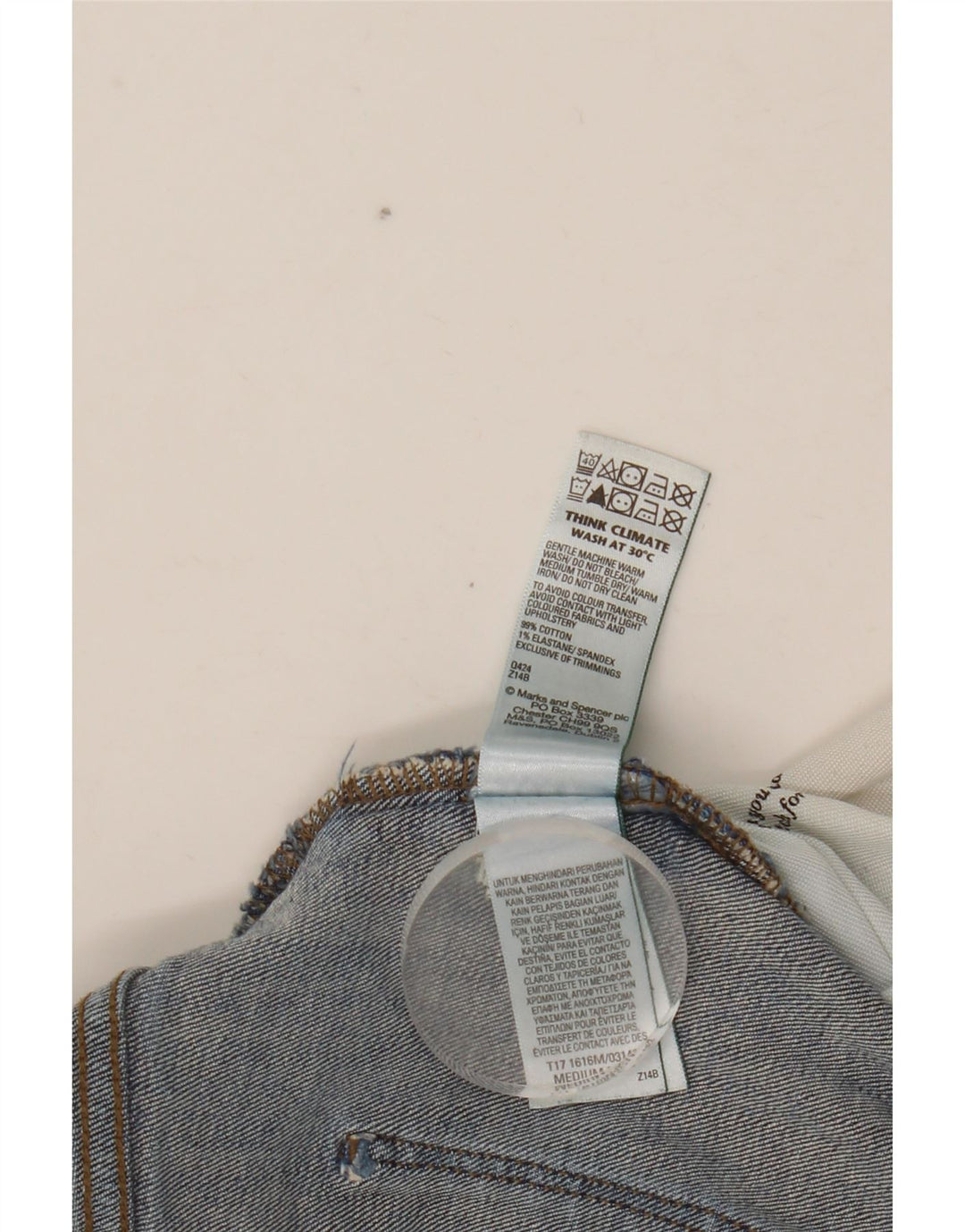 Marks & Spencer Jean droit homme W40 L29 bleu coton