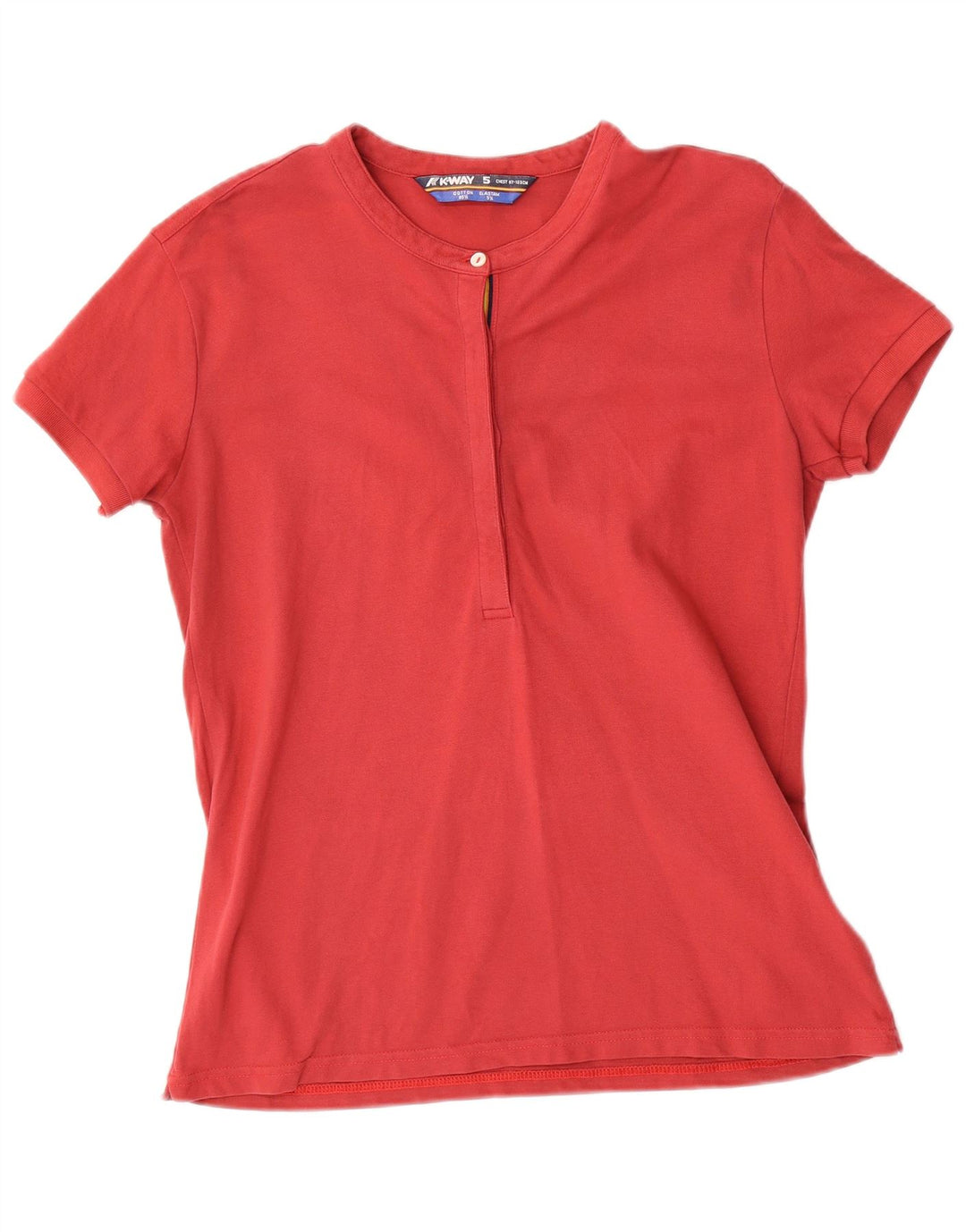K-Way Polo Femme UK 14 Coton Rouge Moyen