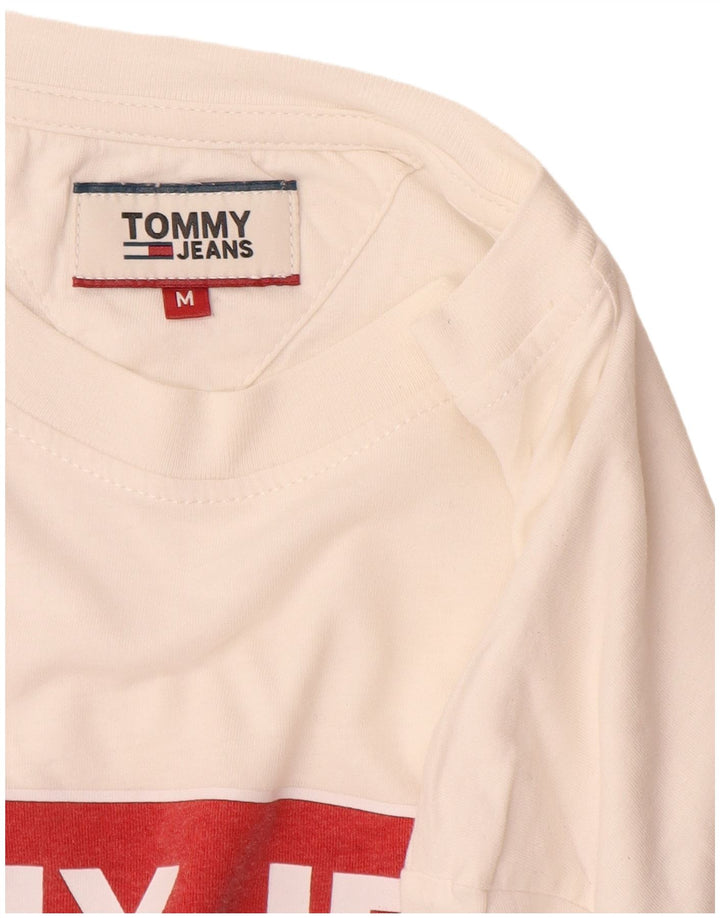 Tommy Hilfiger T-Shirt Graphique Homme Blanc Moyen