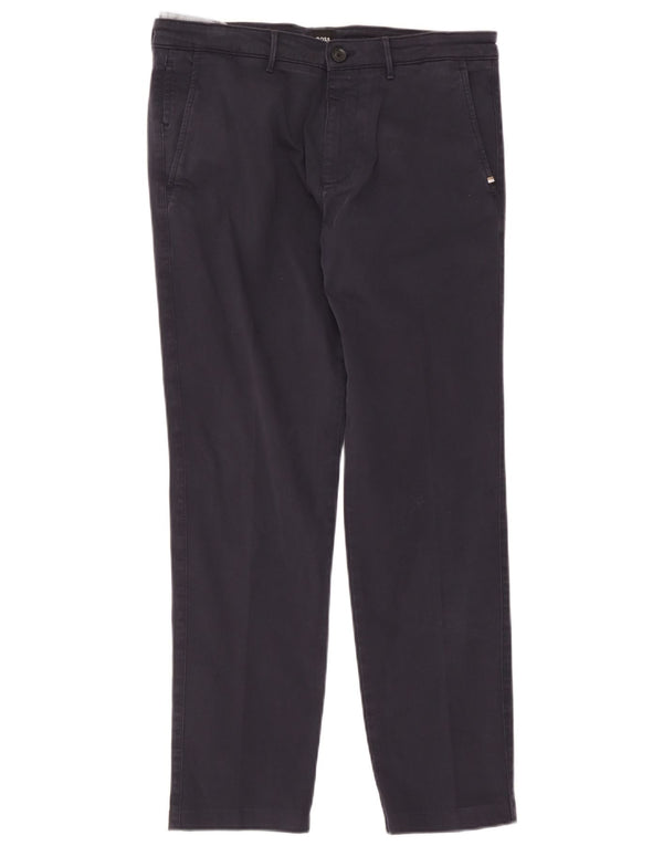 Hugo Boss Pantalon chino droit pour homme IT 48 Medium W32 L29 Bleu marine