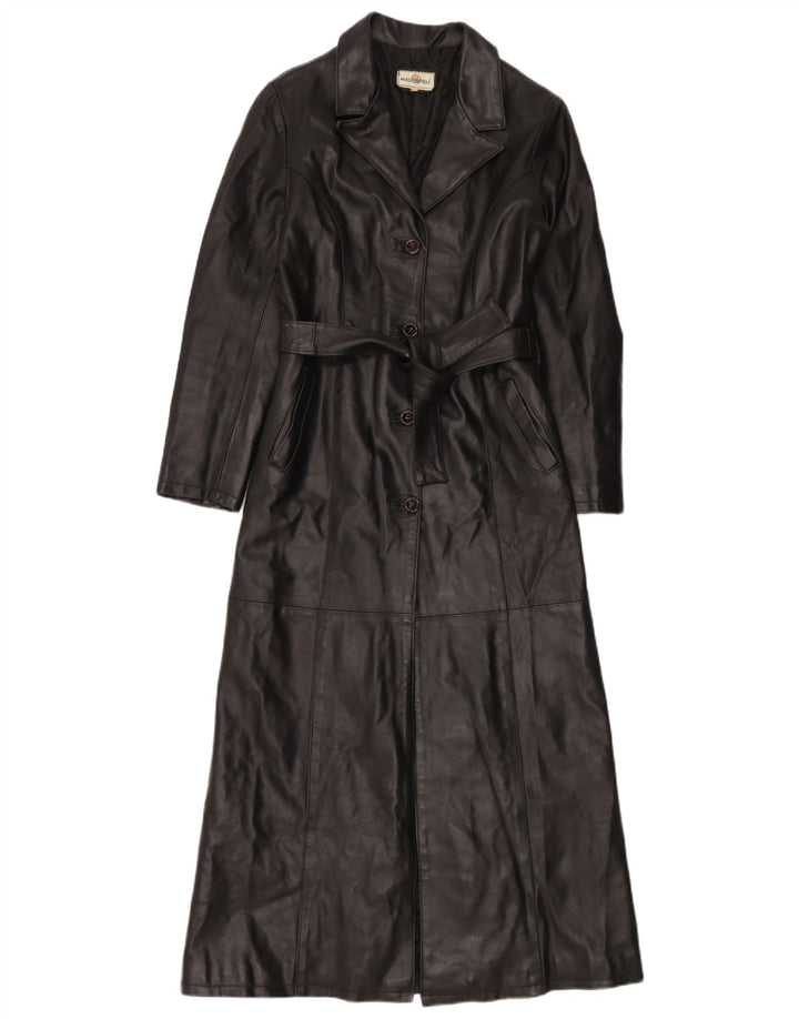 Lavorazione Artigianale Manteau en Cuir Femme IT 42 Moyen Noir