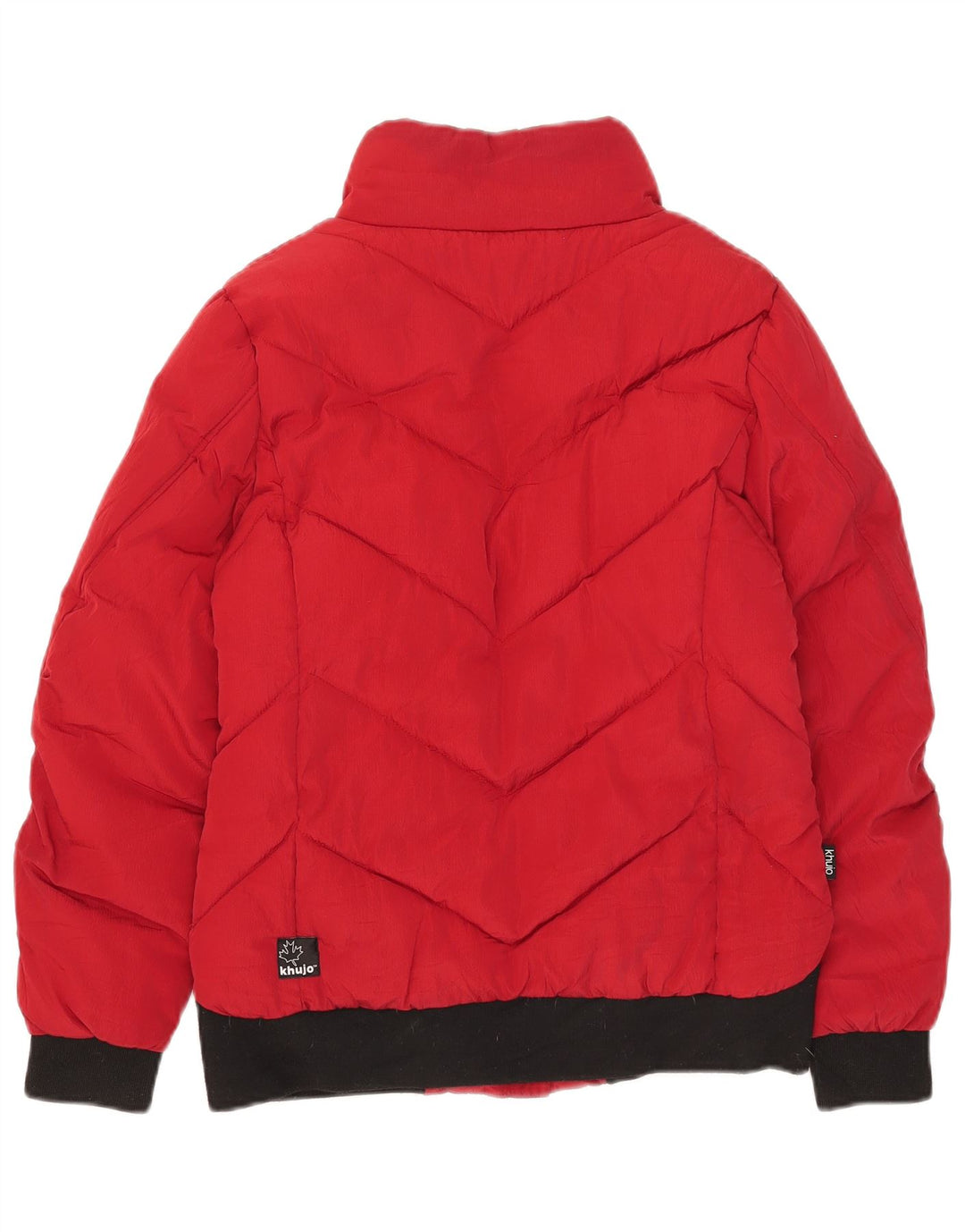 KHUJO Veste matelassée pour femme UK 6 XS Rouge Colorblock Polyester