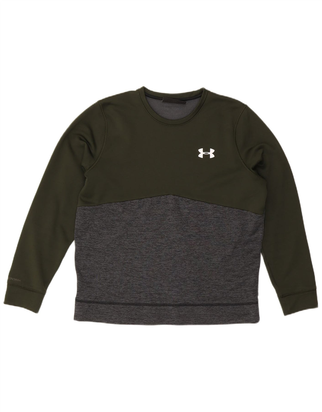 UNDER ARMOUR Sweat-shirt Cold Gear pour femme UK 16 Large Kaki