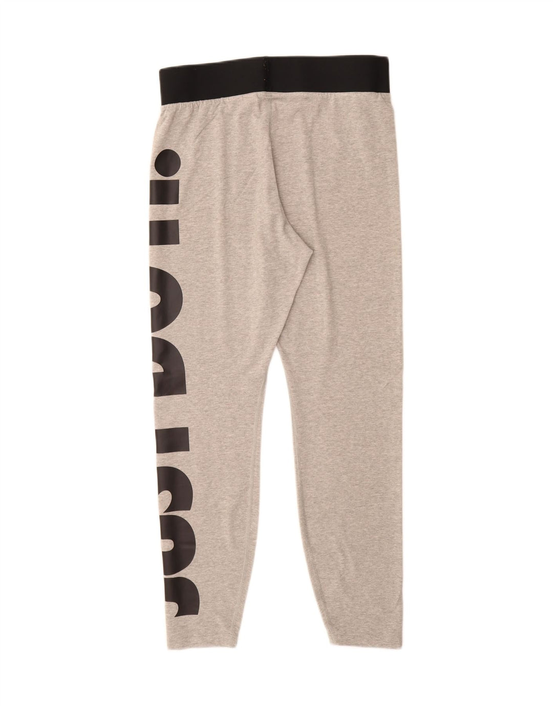 NIKE Womens Graphic Leggings UK 16 Large Gris Coton