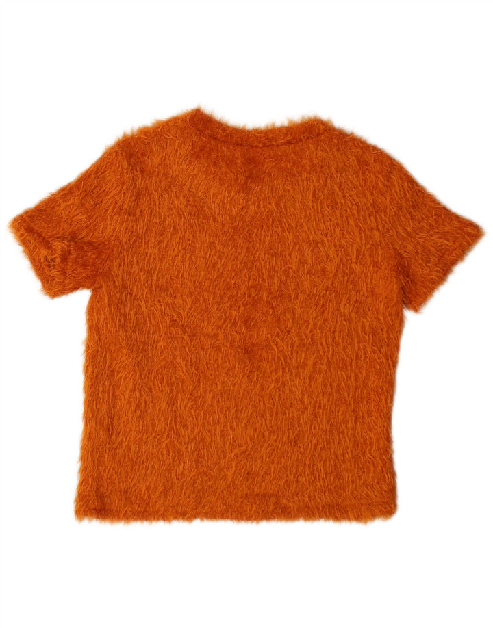 Zara Femme T-Shirt Top UK 10 Petit Orange Polyester