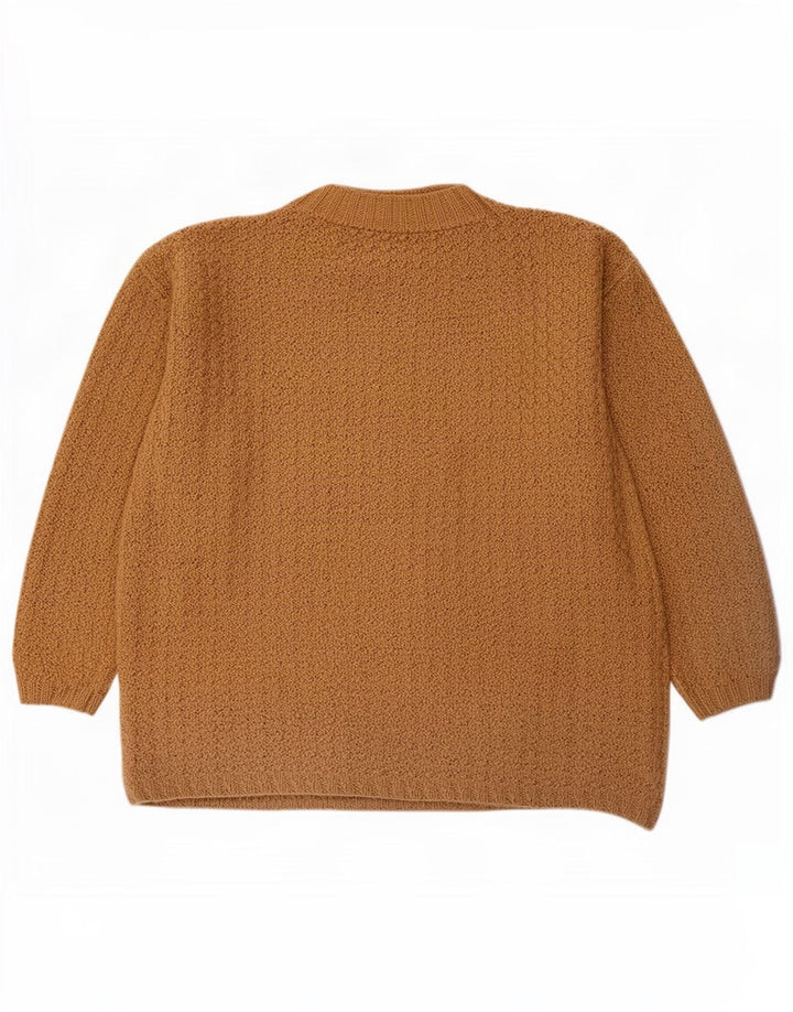 vintage Mens Turtle Neck Jumper Pull Grand Brun