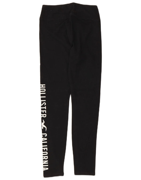 Hollister Leggings graphiques pour femmes UK 8 Small Noir Coton