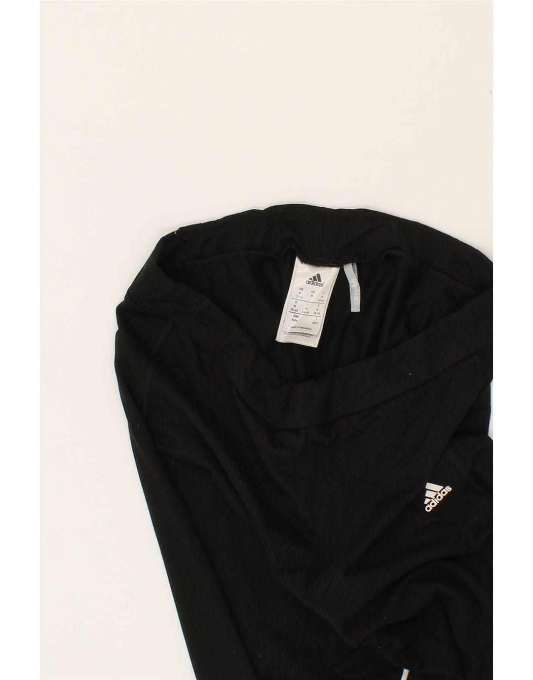 ADIDAS Womens Leggings UK 12/14 Medium  Black Polyester Vintage Adidas and Second-Hand Adidas from Messina Hembry 