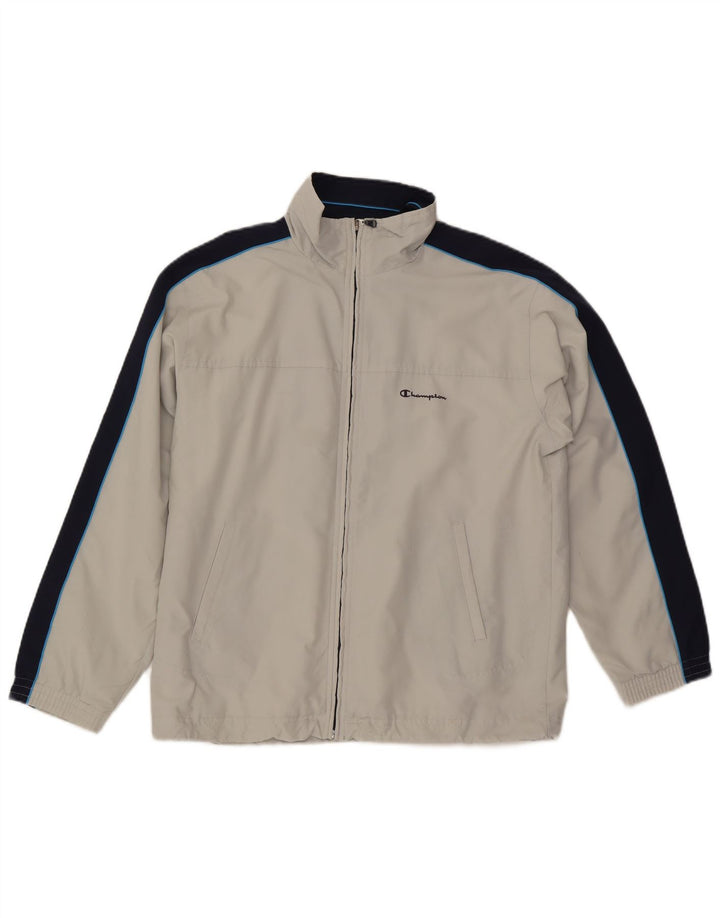 CHAMPION Veste de Survêtement Homme Blanc Moyen Polyester Colorblock