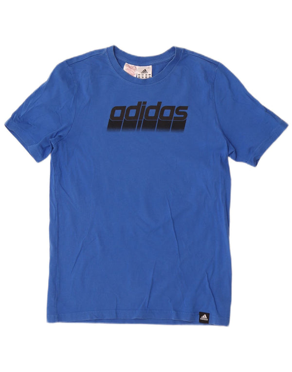 Adidas T-Shirt Graphique Garçon 13-14 ans Bleu Coton