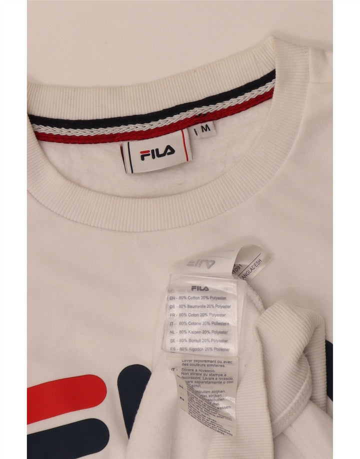 Fila Sweat-Shirt Graphique Homme Blanc Moyen Coton