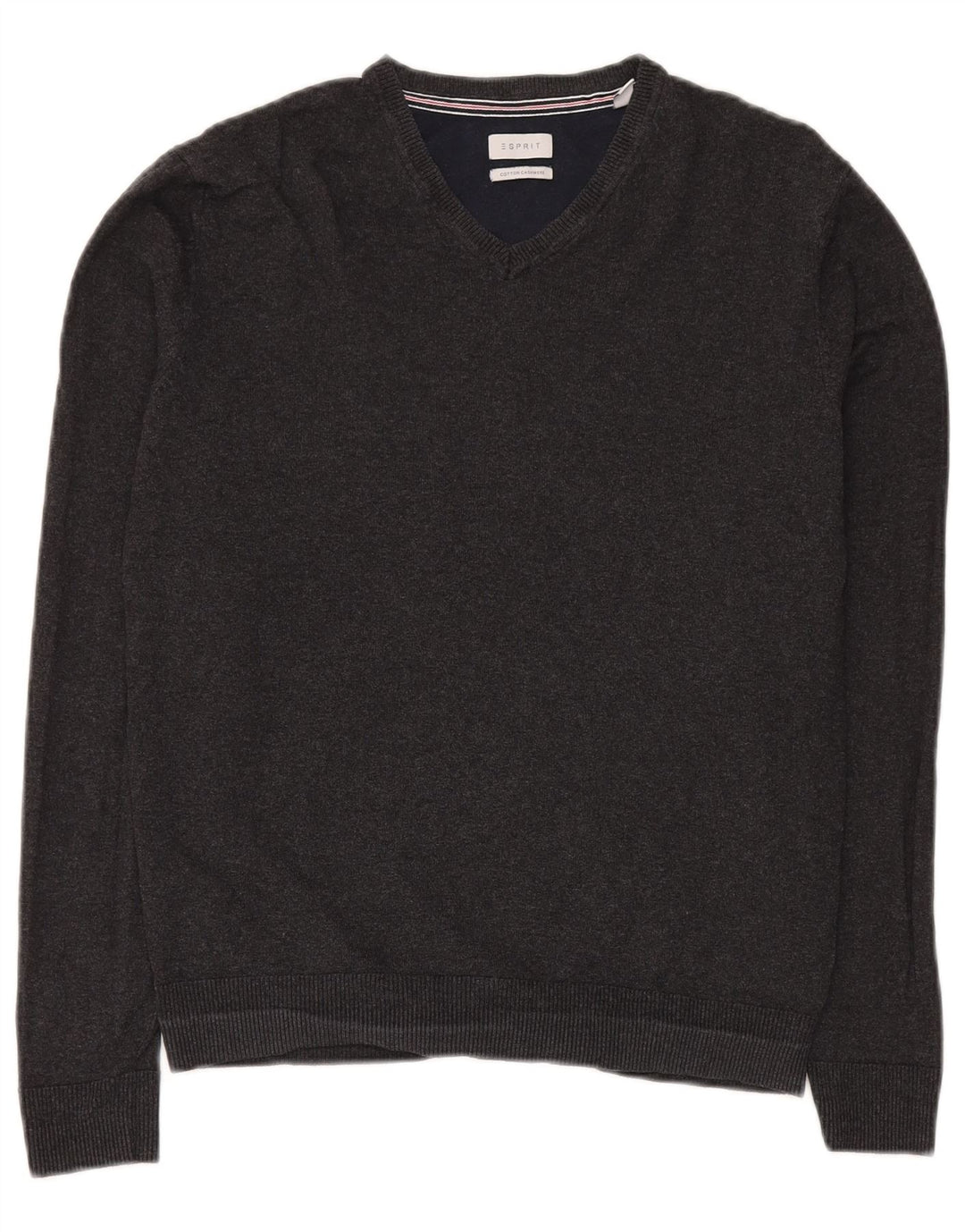 Esprit Pull col V Homme Petit Gris Coton