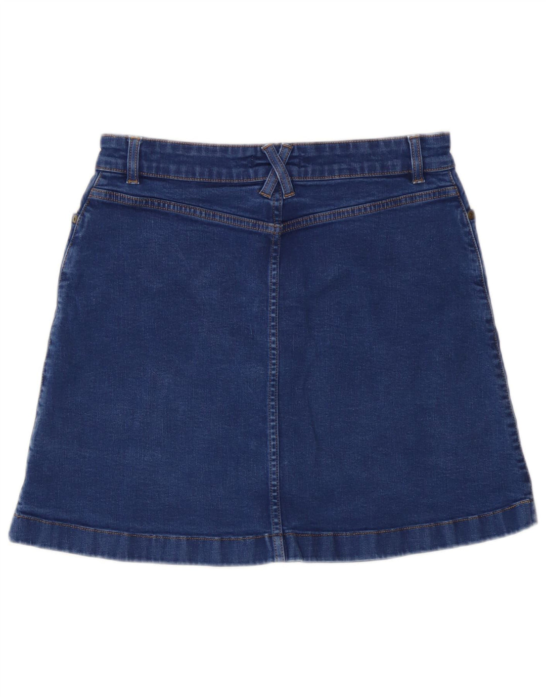 Oasis Jupe en jean pour femme UK 12 Medium W30 Bleu Coton