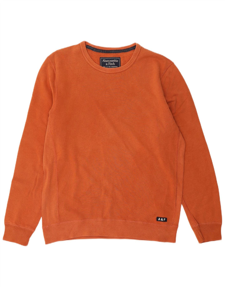 ABERCROMBIE & FITCH Sweat-shirt pour homme en coton orange moyen