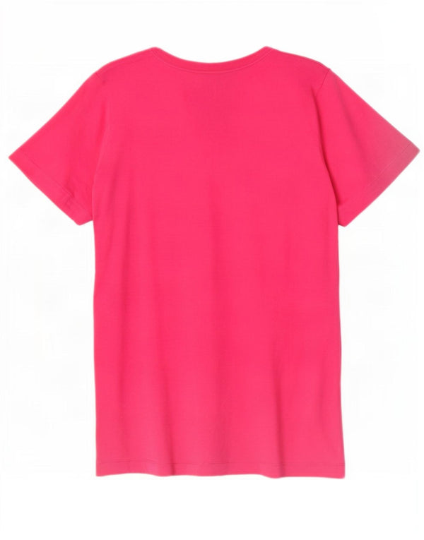 Superdry T-shirt graphique coupe slim pour femme UK 16/18 Large Rose Coton