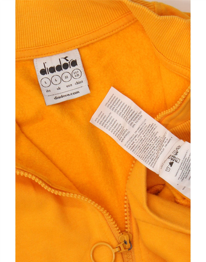 Diadora Veste de Survêtement Garçon 9-10 Ans Large Jaune Coton