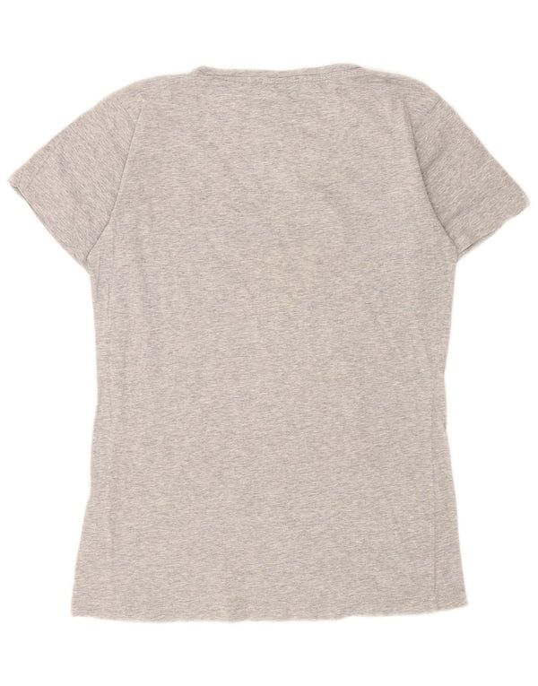 Diesel T-shirt graphique pour femme UK 10 Small Gris moucheté