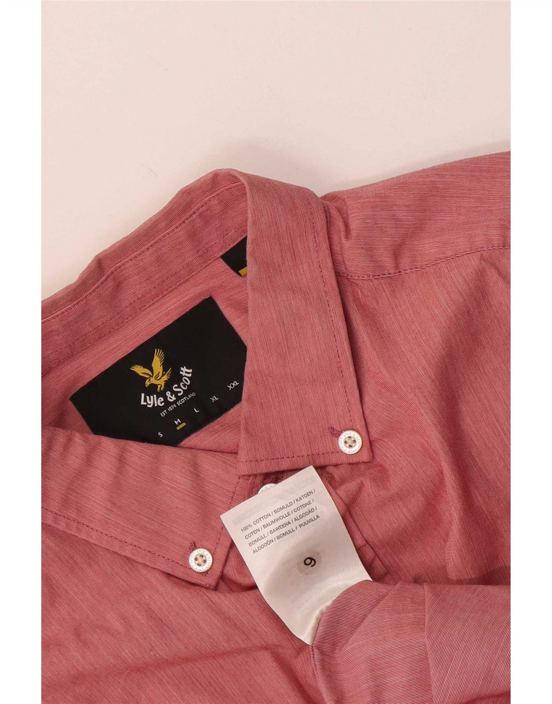 Lyle & Scott Chemise Homme Rose Moyen Coton