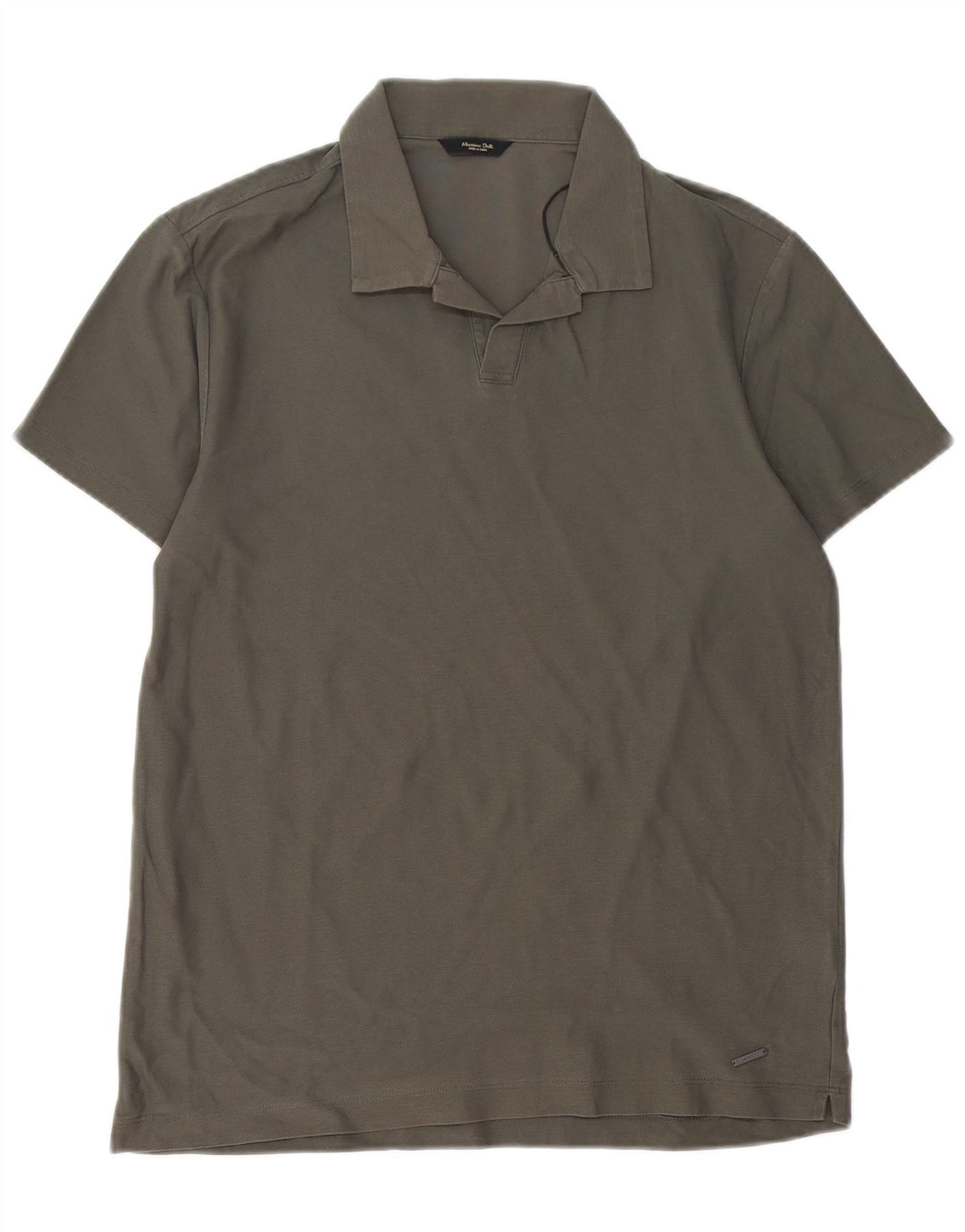 MASSIMO DUTTI Polo Homme Petit Gris Coton