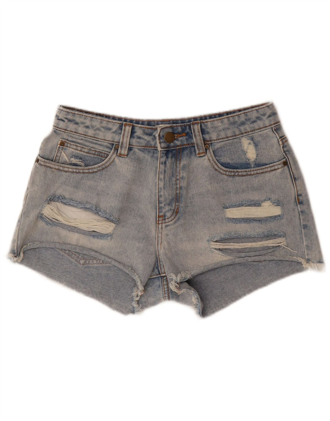 Billabong Short en jean vieilli pour femme W26 Petit coton bleu