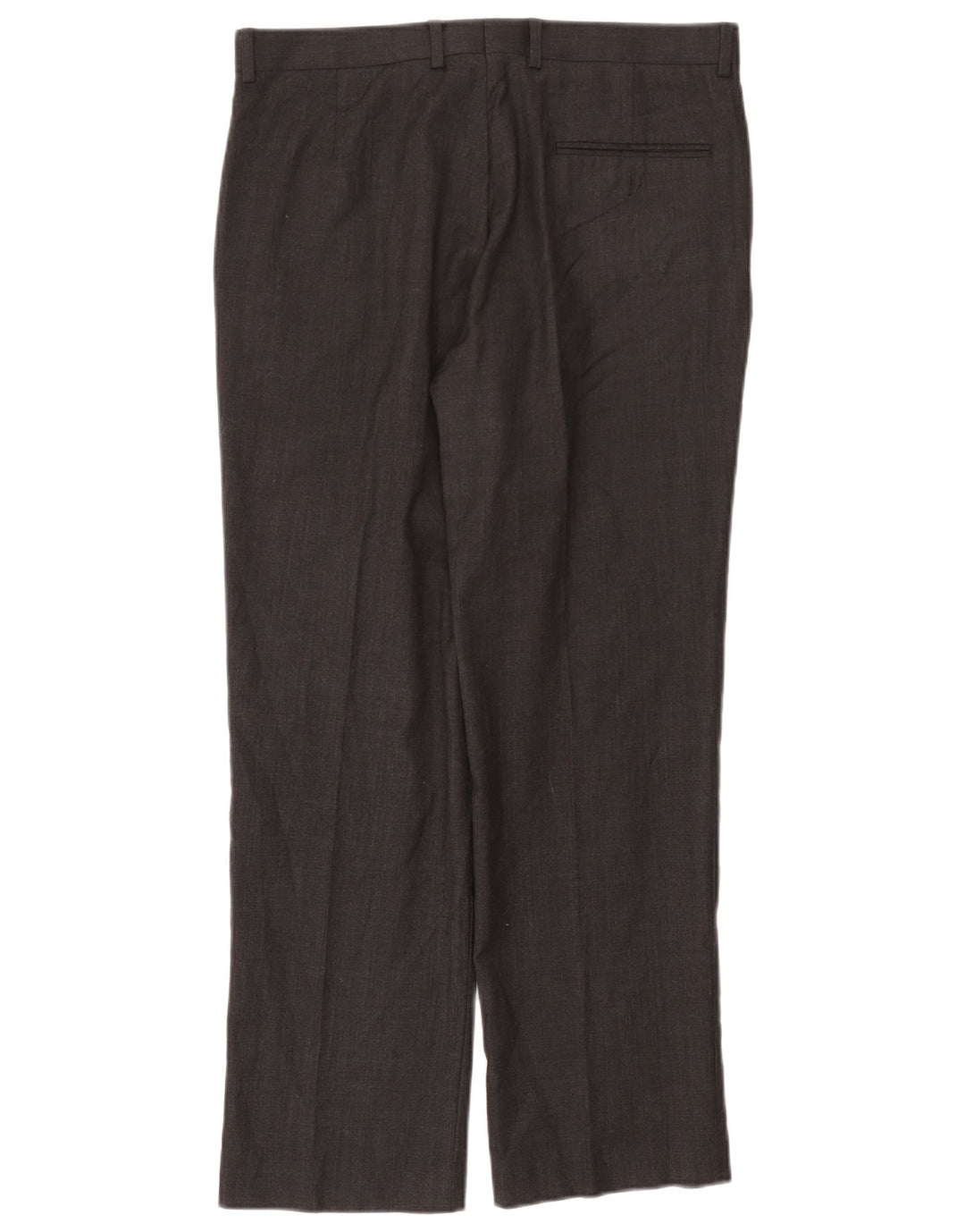 John Lewis Pantalon de costume droit pour homme W34 L29 Laine noire