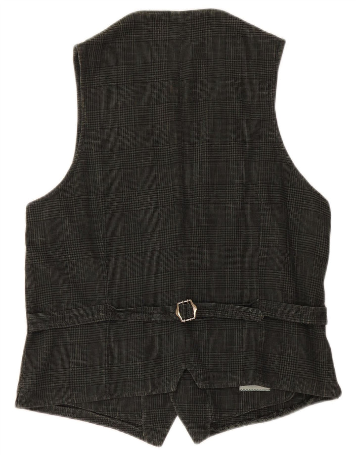 BOGGI Gilet Homme Vert Moyen Pied-de-Poule