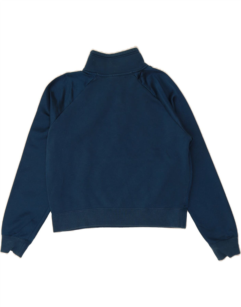 NIKE Womens Oversized Crop Graphic Sweatshirt Jumper UK 10 Small Blue Vintage Nike and Second-Hand Nike from Messina Hembry 