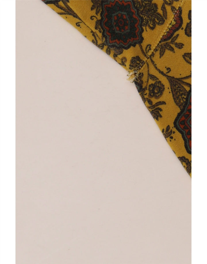 PATRIZIA DINI Sweat-shirt pour femme UK 14 Medium Jaune Floral