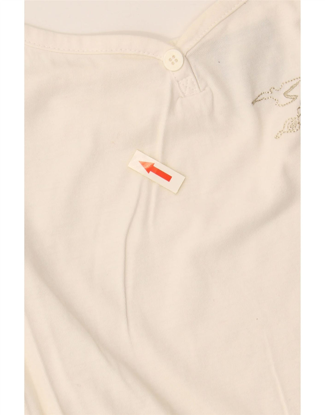 NIKE Haut court graphique pour femme UK 10/12 Blanc cassé moyen