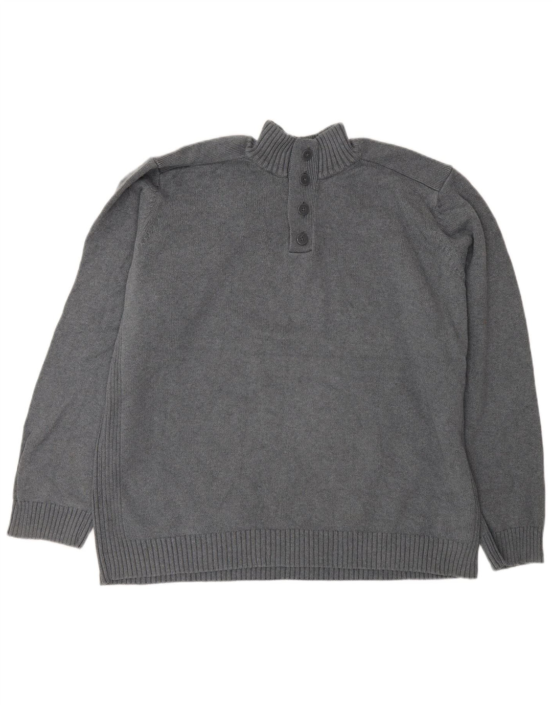 Marks & Spencer Pull bleu Harbour à col boutonné pour homme 2XL Gris