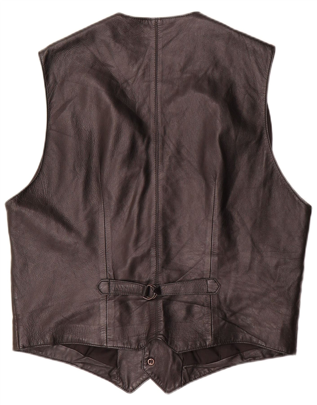 gilet en cuir homme vintage IT 52 Grand cuir noir