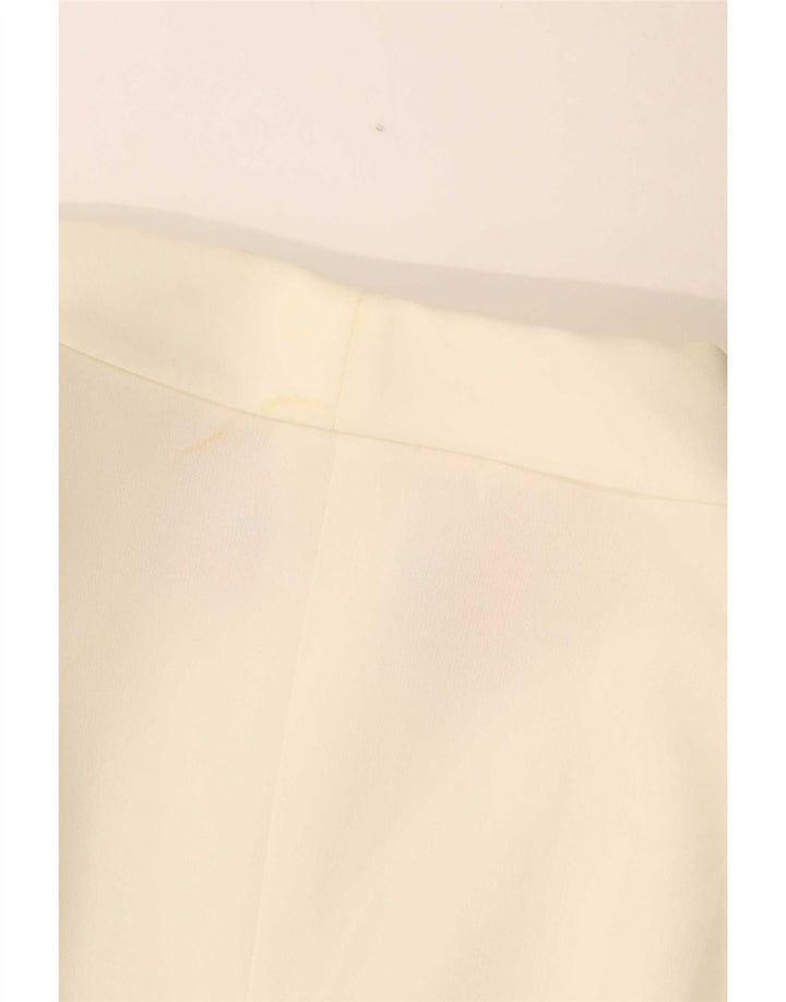 Marella Veste Blazer 1 Bouton Femme UK 14 Grand Triacétate Blanc