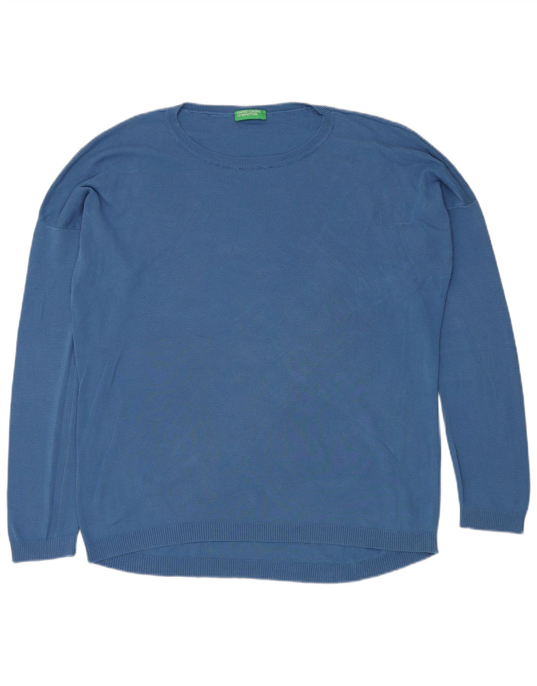 BENETTON Pull col rond homme XL bleu