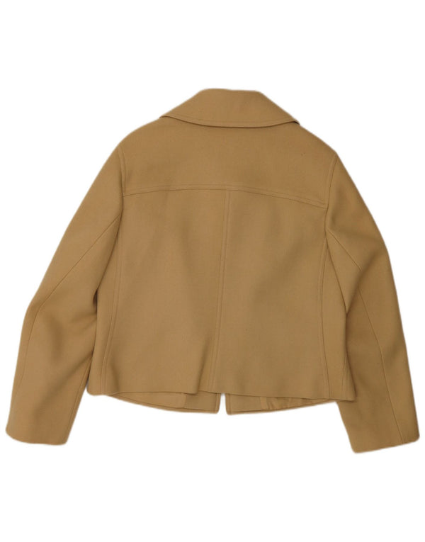Bogner Veste blazer zippée pour femme UK 16 Grande laine beige