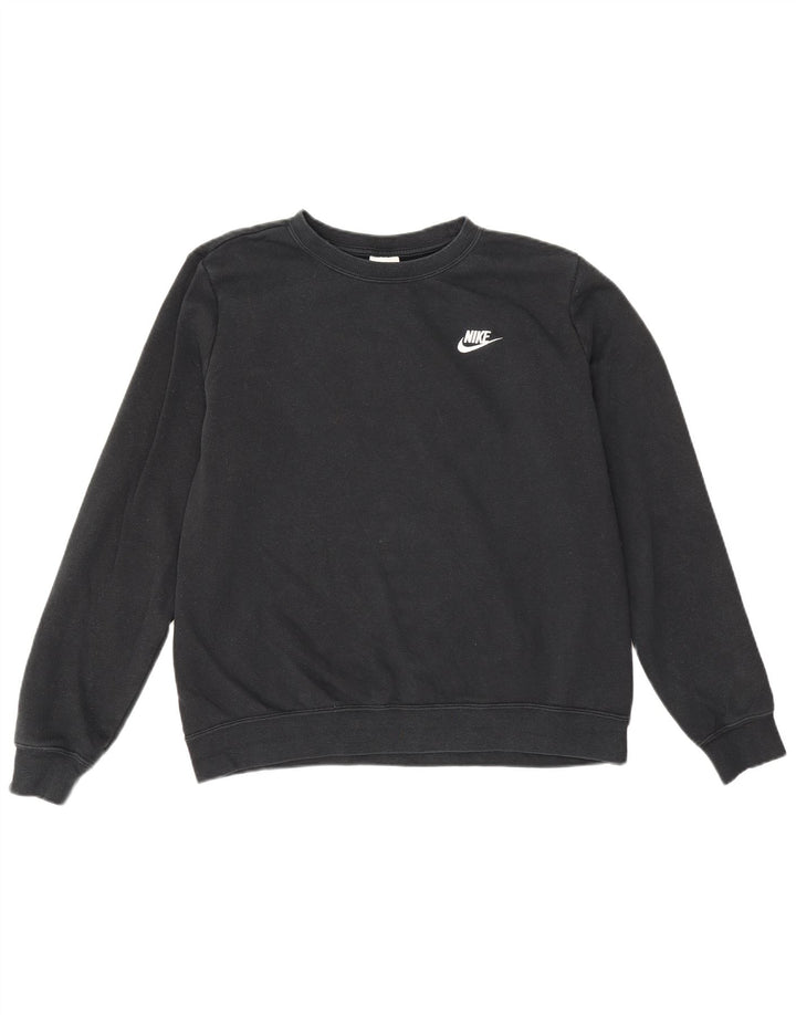 Nike Sweat-shirt pour homme en coton noir Taille L