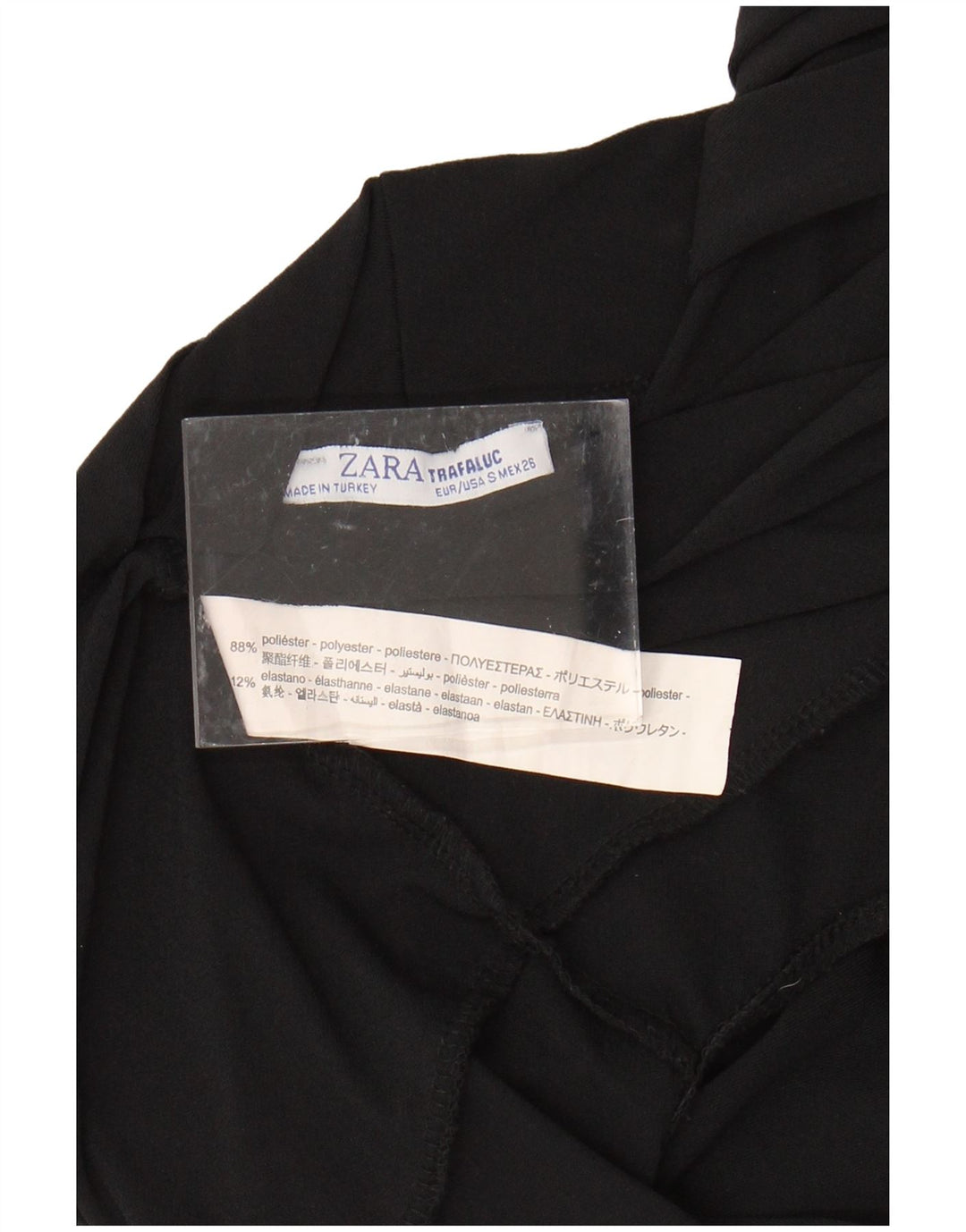 ZARA Femme Trafaluc Body sans manches UK 10 Petit Noir Polyester