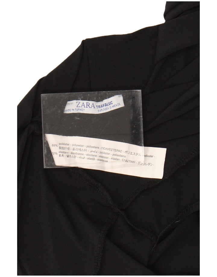 ZARA Femme Trafaluc Body sans manches UK 10 Petit Noir Polyester