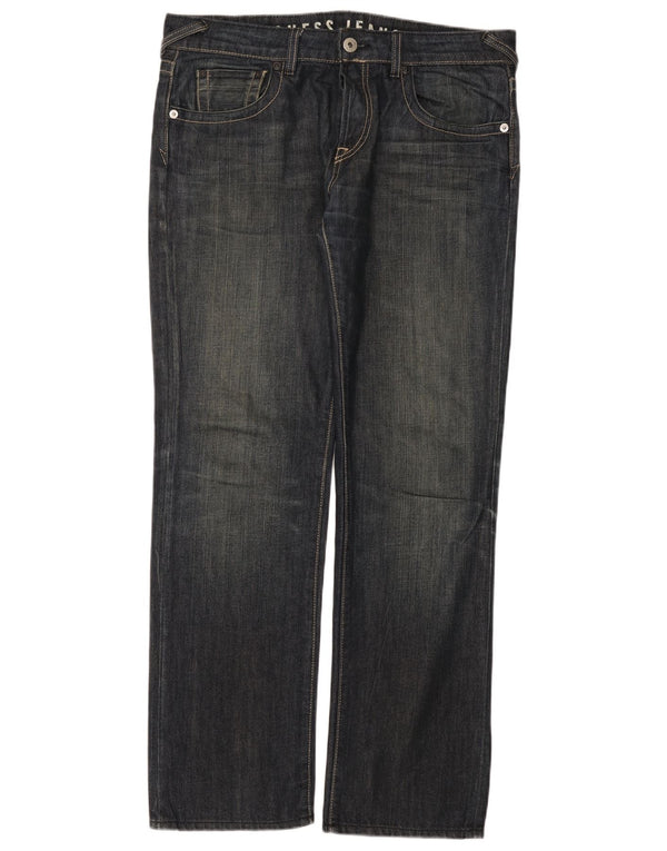 Guess Jean droit homme W36 L33 bleu coton